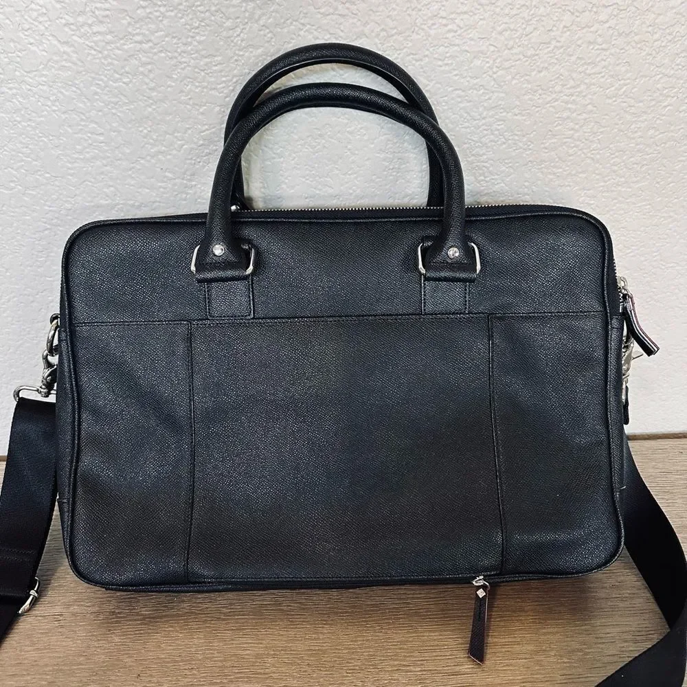 Cole Haan American Airlines Black Leather Travel Laptop Bag